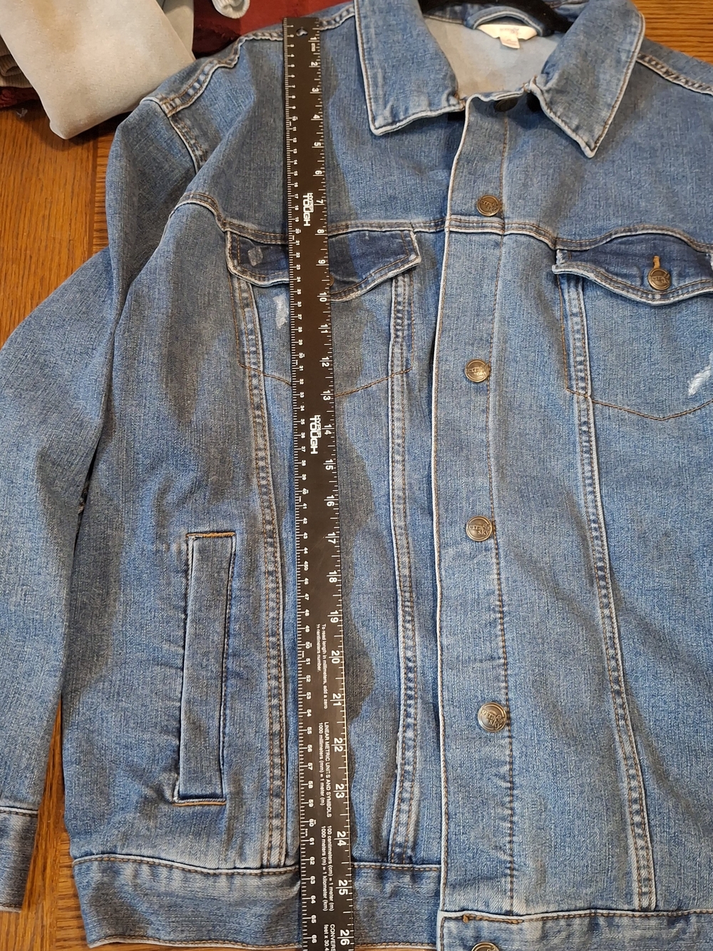 Terra & Sky Light Blue Denim Jacket - Plus - Picture 9 of 15